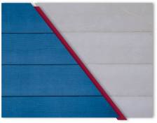 TruExterior Reversible Shiplap-Nickel Gap siding, shown here with wood-grain nickel gap and smooth shiplap.