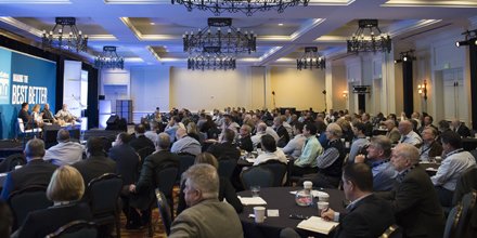 ProSales 100 Conference Attendees in Ballroom