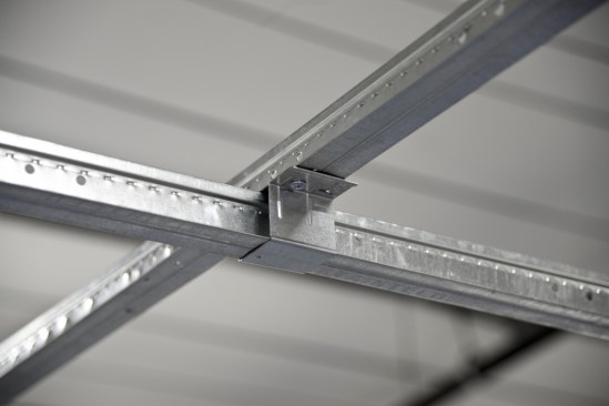The Quickspan Support Clip is the newest addition to CertainTeed's QuickSpan Locking Drywall Grid System.