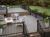 Deckorators Voyage Composite Decking, shown here in Khaya.