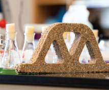 Scientists at the University of Colorado Boulder created a bio-designed block using microbial builders. (Photo from the CU Boulder College of Engineering & Applied Science)