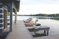 BlueLinx will distribute MoistureShield through its Charleston SC Distribution Center. Shown: MoistureShield Vision decking features its unique CoolDeck® Technology which reduces deck board surface temperatures by up to 35% compared to conventional capped wood composites.