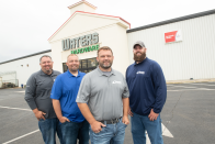 Pictured from left to right: The Waters Hardware leadership team, including brothers Bo Gerken, Wes Gerken, and Rusty Gerken, alongside their brother-in-law Mike Valent.