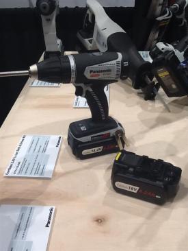 This Panasonic cordless drill can accommodate 14.4 or 18 voltage battery packs and beats the 4 amp-hour industry standard with a 4.2Ah battery. www.panasonic.com