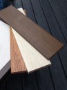 NyloDeck by NyloBoard is made from recycled carpet fibers and resin, creating a sustainable alternative to composite deck boards. The product can span lengths of 24 inches on center. It features a wood grain look and consistent coloring throughout its core. www.nyloboard.com