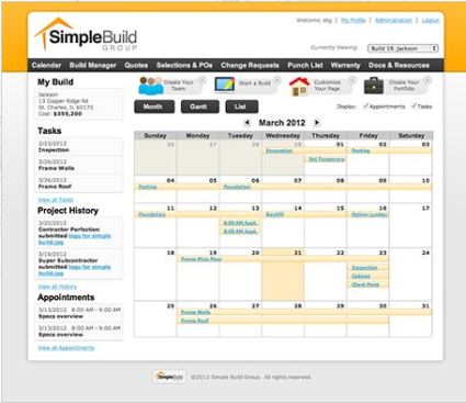 SimpleBuild is an online project management application optimized for your mobile device. The app allows builders to manage all aspects of their projects from start to finish efficiently, and ultimately engages clients, subcontractors, and suppliers with the project. Features range from storing plans and drawings, to assigning and scheduling daily operations, to noting storm reports and OSHA requirements. It also offers customizable punch-out lists. www.thesimplebuild.com