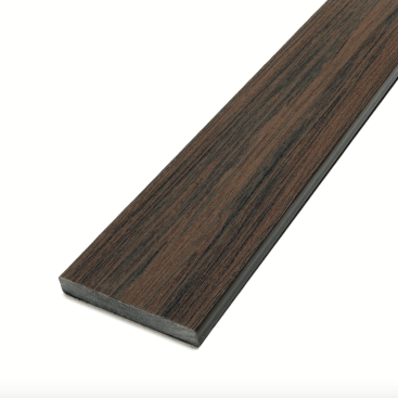 Deckorators' Voyage composite decking in Khaya (dark brown)