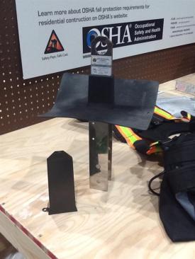 USP Structural Connectors, a MiTek Industries company, shows off its new Tough-Tie product series designed to meet OSHA’s stricter fall protection requirements. The triple-galvanized stainless tie can be installed among roof shingles. www.uspconnectors.com