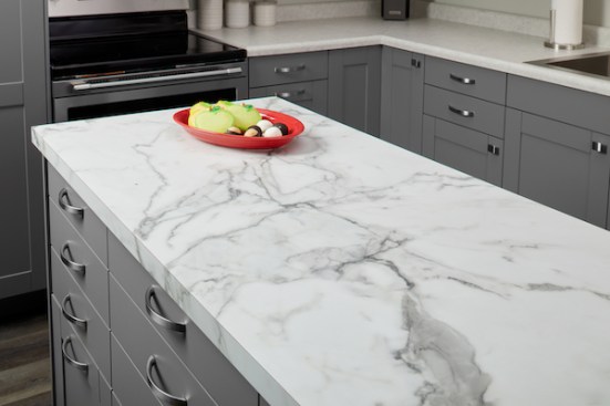 Formica’s 180fx laminates are available in stone and wood-grain styles.