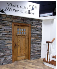 The entrance to the wine cellar.