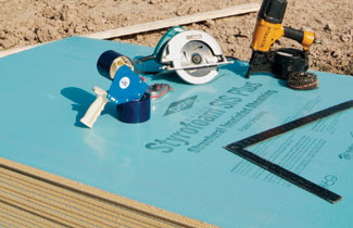 Styrofoam SIS is a three-in-one structural insulated sheathing. It provides structural bracing, insulation, and weather protection in one convenient package. The system has R-values that range from 3 to 5.5, and it eliminates the need for OSB, T-bracing, or wood let-in bracing, the maker says. Each panel is made from 80% post-consumer recycled content. A 4- by 8-foot panel weighs 16 pounds, versus 45 pounds for OSB, the maker says. 866.583.2583.