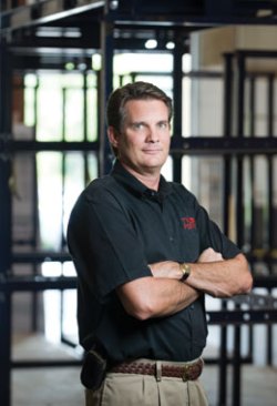 Chris Gray, architectural sales director, headed organizing TW Perry's shop