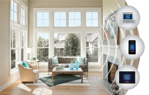 Andersen’s wireless VeriLock sash latch transmits the window’s current state—open or closed, locked or unlocked—to a mobile app or a home security system.