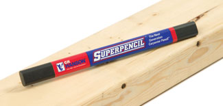 Innovative improvements to a basic item turn this carpenter's pencil into a tool. The Superpencil never needs sharpening and lasts seven times longer than its competitors, the maker says. It has a rectangular shape to make sharp or wide lines and to keep from rolling. Made from nontoxic graphite, the pencil's lines are water and smudge resistant, and the pencil itself is extremely flexible, the maker says. 800.827.3398.