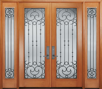 The company's new collection of wood entry doors includes FSC-certified rustic walnut as well as mahogany, American white oak, and cherry. The manufacturer hopes to have all wood species FSC-certified by the end of 2008. Design options include beveled insulated glass, metal caming, forged iron accents, and decorative hardware. 888.847.3552.