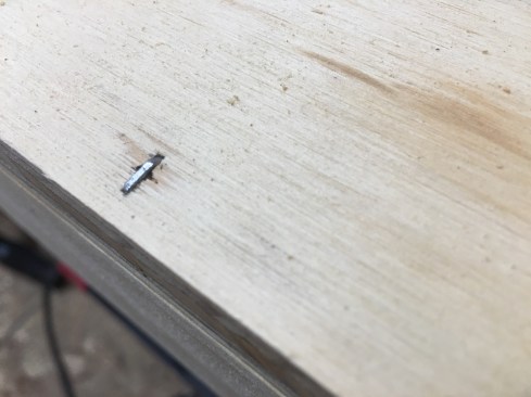 The depth adjustment allows you to set the height of the stapler. Here it was purposefully set proud to show the range of adjustment possible. 