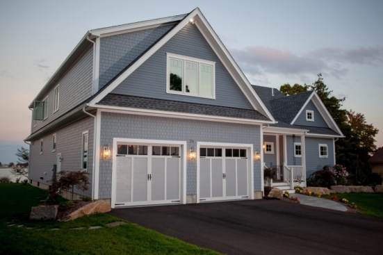 The American Tradition 900 Series by Haas Door, shown here with polycarbonate impact window glazing.