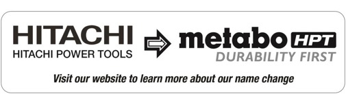 As the transition happens over the course of about 24 months, you’ll see the logo above on all of Hitachi Power Tools products.