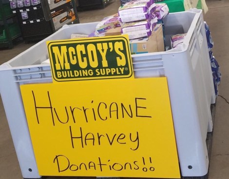 Donation box st up at a McCoy's story