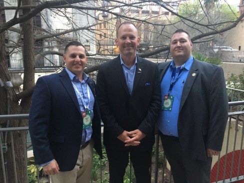 4 under 40 winners in San Antonio, Texas at the ProSales Conference. Shown: Micheal Maglio (Outside Sales, Miami, FL), Todd Skaggs (National Vice President, Dealers Choice), Lonnie Kvasnicka (Outside Sales, Kearney, Nebraska)