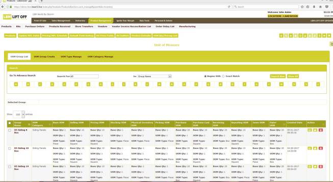 Screenshot of an LBM Lift Off page