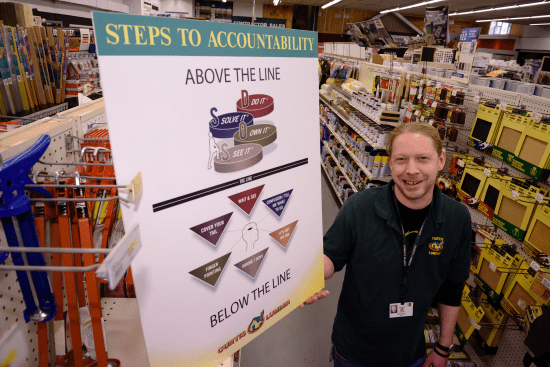 Accountability chart at Curtis Lumber in Delhi, NY