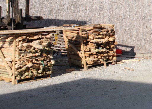 messy lumber on the ground
