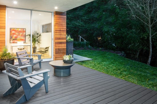 MoistureShield’s new Vision deck and trim composite boards offer a modern variegated appearance.