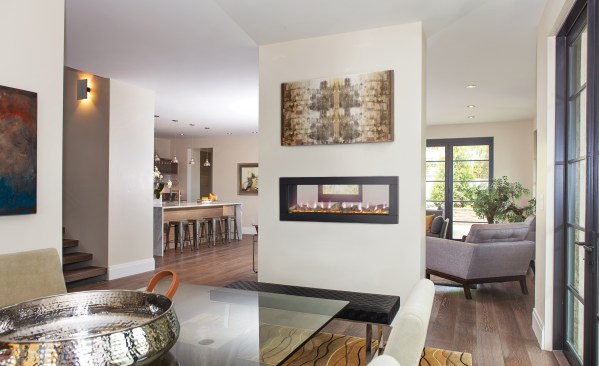 Napoleon launched two new electric fireplaces this year at the show—Alluravision and CLEARion.