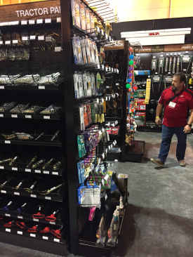 Narrow endcap shown at Orgill's Spring Market, New Orleans, February 2017