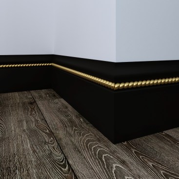 The Haute 2-in-1 Moulding collection, shown here with a gold rope accent.