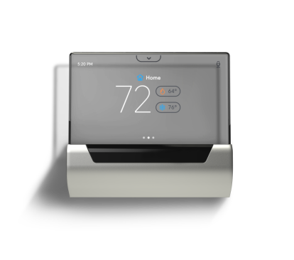 GLAS is the first smart thermostat of its kind to utilize a translucent OLED touchscreen display to control its functions, according to the firm.