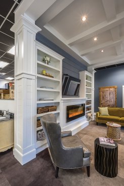 Home Sweet Home. The design center’s home-like setting aims to create a relaxed atmosphere.