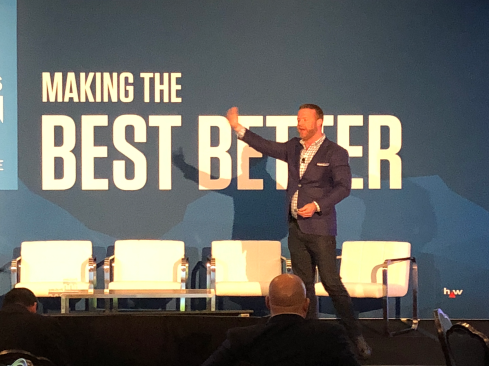 Jason Forrest speaks at the ProSales 100 Conference on March 1, 2018