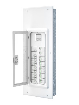 A redesigned circuit breaker that focuses on ease of installation, enhanced safety, and a more intuitive interface for the homeowner