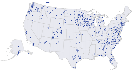 Builders FirstSource locations as of August 2017