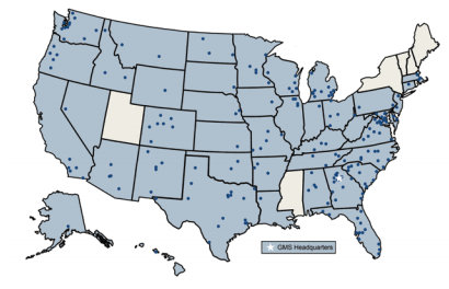 GMS locations as of March 6, 2018