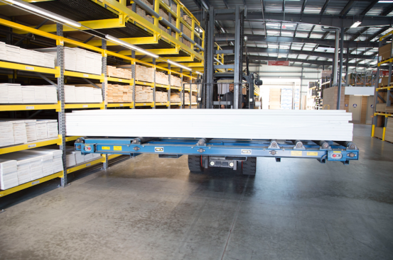 Vertical storage units have increased warehouse efficiency and safety while also decreasing product handling for LBM dealers.