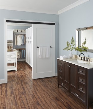 Johnson Hardware’s 2610SC Wall Mount Sliding Barn Door hardware now includes Soft Close/Soft Open hardware
