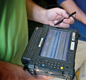 Tech Toy: Sanford & Hawley's portable data collection and retrieval tablet makes it easy for customers to get in and out of its Unionville, Conn., yard.
