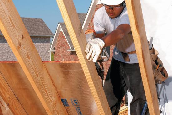 Radiant barrier sheathing can cut attic temperatures, enabling the use of a smaller air conditioner.