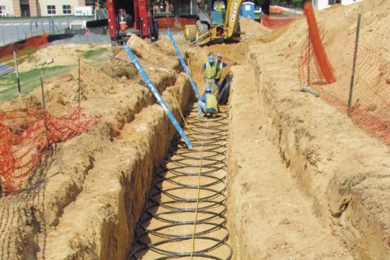 Shown here is one of three geothermal systems the National Institute of Standards and Technology will use in its net-zero energy test house.