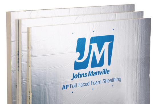 Johns Manville's AP Foil Faced Sheathing is NFPA 285 and E84 fire-testing approved and complies with the 2012 IECC for continuous exterior insulation.