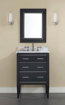Xylem added a 24-inch bath vanity option to its MANHATTAN collection of bath furniture, and is designed for use in smaller spaces. The vanity comes with a matching mirror and both are available in white or black finishes; it can accommodate a range of vanity tops and under-mount sinks.866.395.8112. www.xylem.biz.