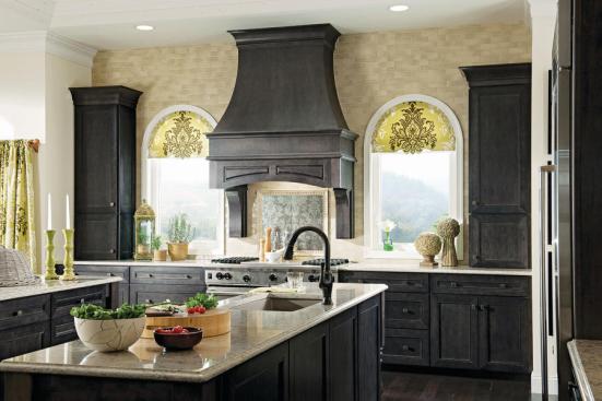 KraftMaid Cabinetry added stains and paints in neutrals, grays, and blues; three door styles; colorful door inserts and panels; its CoreGuard sink base in 30-inches, 33-inches, and 36-inches; and bath storage and vanity options via its Spring Collection.888.562.7744. www.kraftmaid.com.