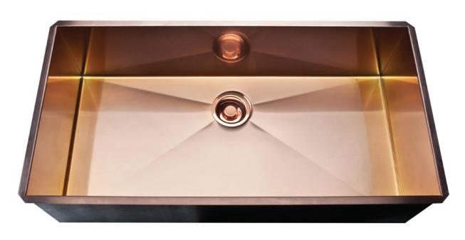 Rohl added commercial-grade, stainless steel and stainless copper sinks that feature a sound-deadening, insulated undercoat. 800.777.9762. www.rohlhome.com.