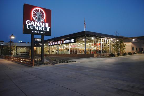Standing Proud: The old Route 66 is home for Ganahl Lumber's newest yard.