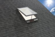 Velux powers its wireless Fresh Air vented skylight with a battery-powered operator and control system that’s charged via solar energy. An integrated sensor closes the skylight when it rains. The system is available with factory-installed blinds. The product and its installation qualify for a 30% federal tax credit for renewable technology through Dec. 31, 2016. Velux,www.veluxusa.com; 800.888.3589.