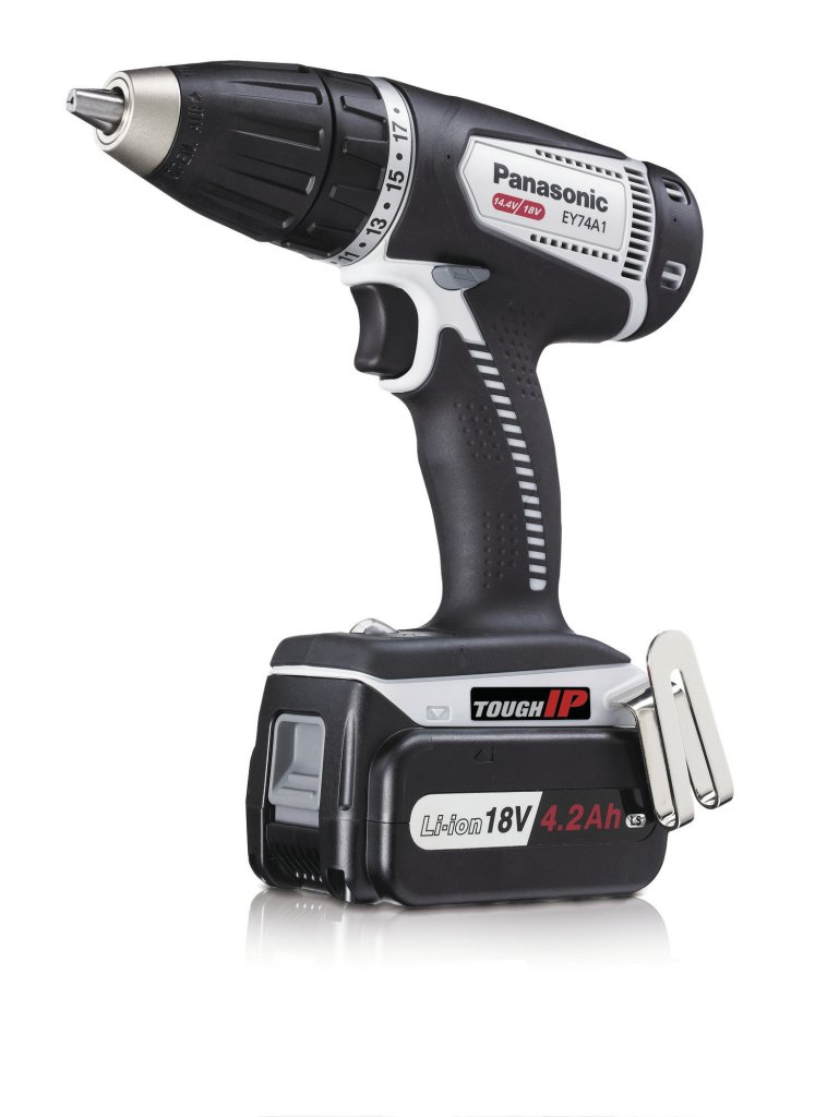 Panasonic added dual-volt technology to its Tough IP-brand lithium-ion-powered cordless tools, allowing users to switch between 4.2-amp-hour battery packs that offer either a 14.4-volt or an 18-volt charge. The technology is available for the line’s ¼-inch Hex Quick Connect impact driver, its ½-inch square impact wrench, and its reciprocating saw. Panasonic, www.panasonic.com; 800.338.0552.