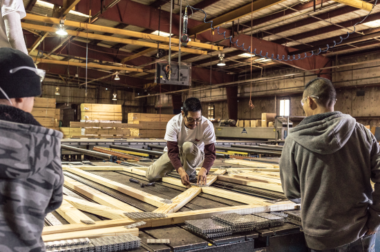 Truss assemblers at Wilson Lumber, the 2018 ProSales Dealer of the Year